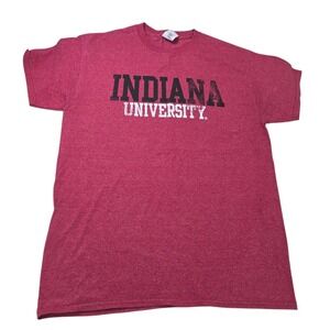 Indiana University Hoosiers T Shirt Mens Size M‎ Maroon Heathered Graphic Tee